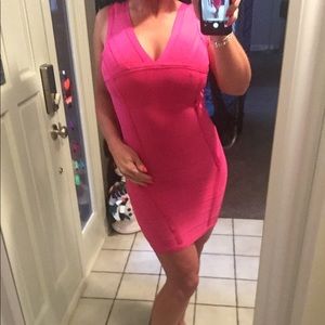 Pink bandage dress.